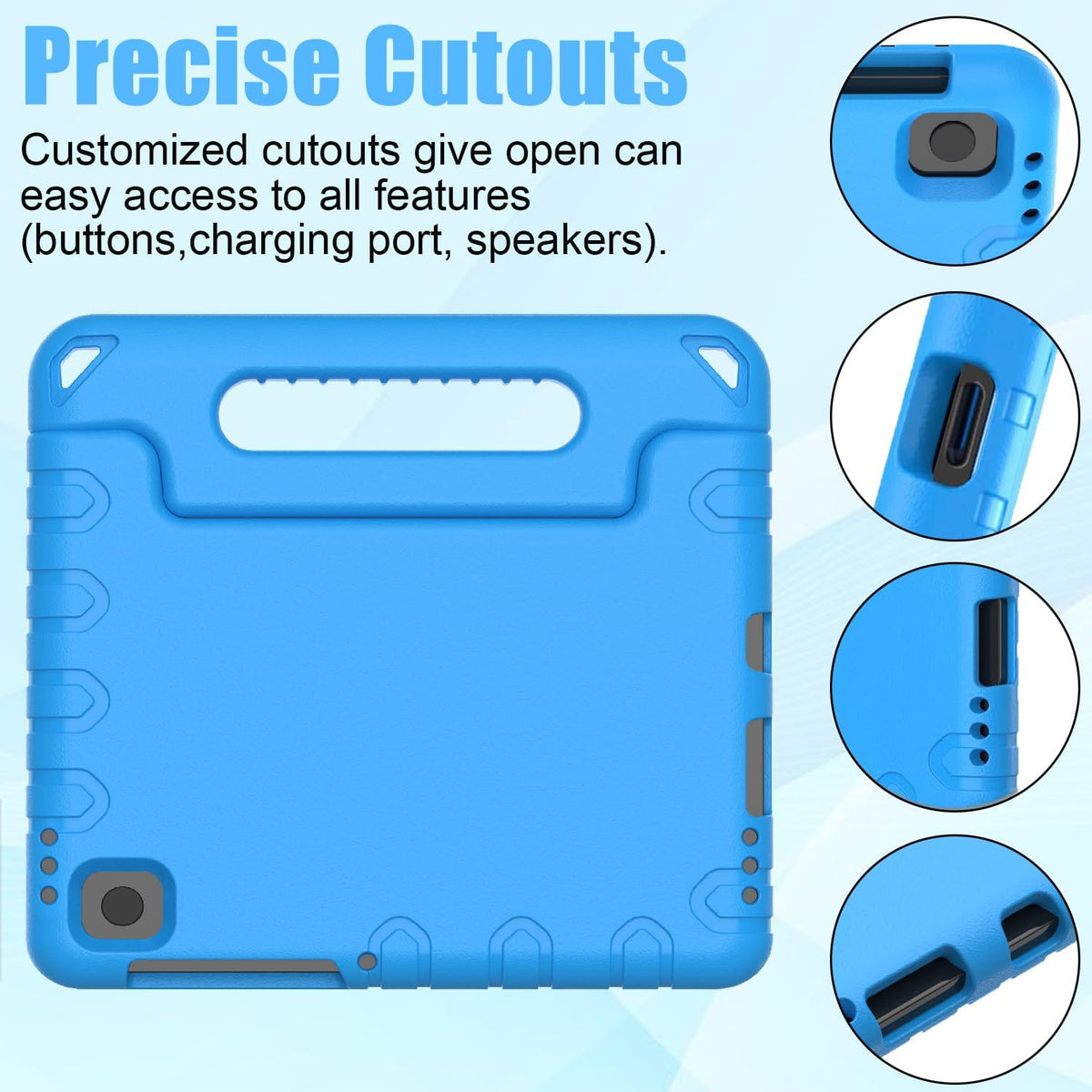 Kids Case for Samsung Galaxy Tab A11 8.7" 2025, Galaxy A9 8.7" 2023 / A7 Lite 2021 Case - with Screen Protector, Shockproof Lightweight Samsung Galaxy Tab A11/A9/A7 Lite Case 8.7 Inch, Blue