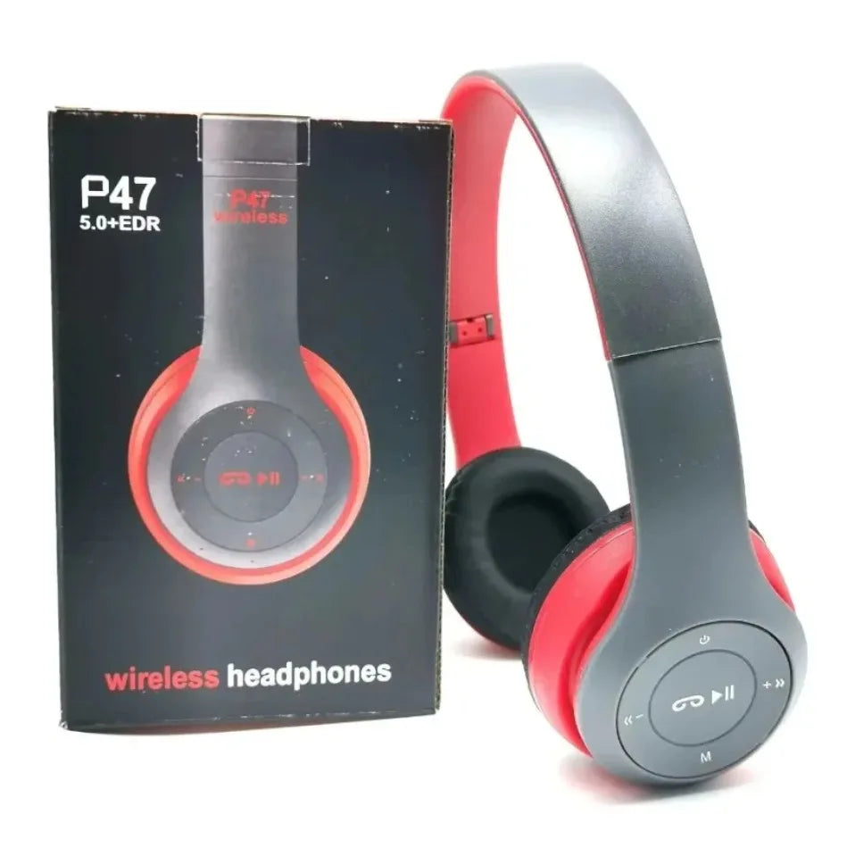 Foldable Wireless Bluetooth Headphones 5.0 Portable Hifi Sound Over-Ear Headset for Sports Travel Daily Game Music Earphones Use