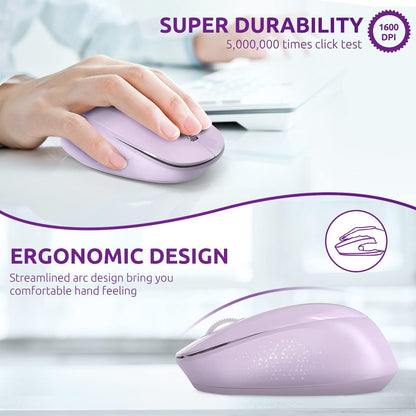 Wireless Mouse for Laptop, 2.4Ghz Ergonomic Computer Mouse