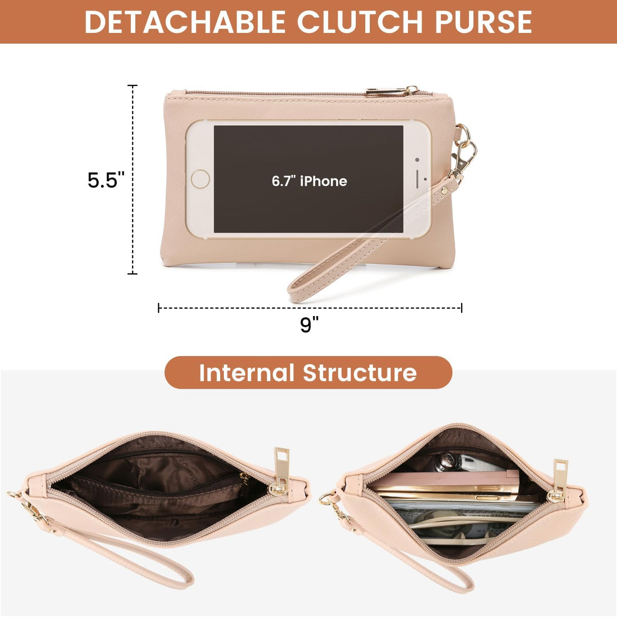Laptop Bag for Women, Fashion Computer Tote Bag Large Capacity Handbag, Leather Shoulder Bag Purse Set, Professional Business Work Briefcase for Office Lady, 2Pcs, 15.6-Inch, Nude Pink