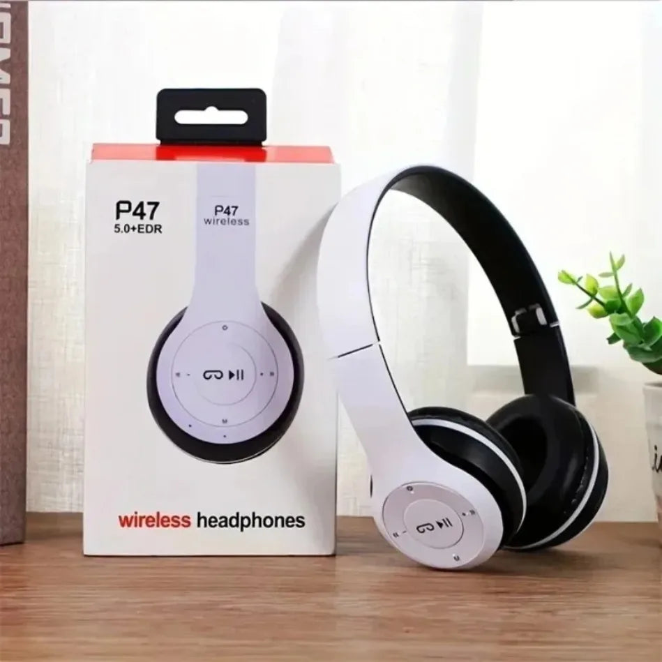 Foldable Wireless Bluetooth Headphones 5.0 Portable Hifi Sound Over-Ear Headset for Sports Travel Daily Game Music Earphones Use