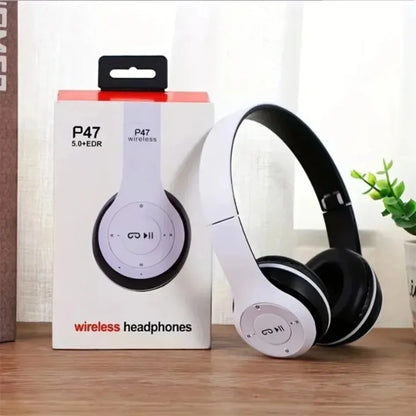 Foldable Wireless Bluetooth Headphones 5.0 Portable Hifi Sound Over-Ear Headset for Sports Travel Daily Game Music Earphones Use