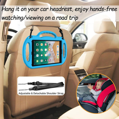Kids Case for Ipad 5Th/6Th Generation (9.7 Inch, 2017/2018), Air 1 & Air 2 & Pro 9.7" Case with Shoulder Strap Handle Stand, Blue
