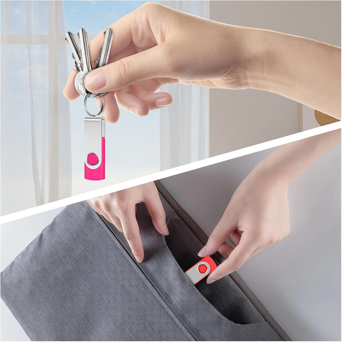 32GB Flash Drive,  Pack of 10 USB2.0 USB Drive with Keychain Lanyard
