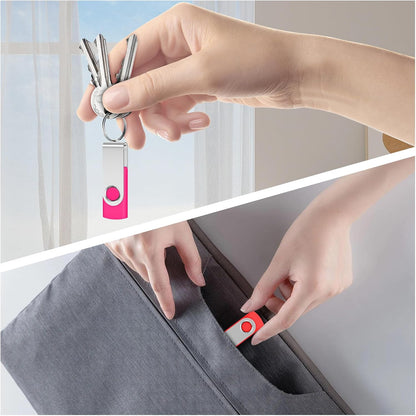 32GB Flash Drive,  Pack of 10 USB2.0 USB Drive with Keychain Lanyard