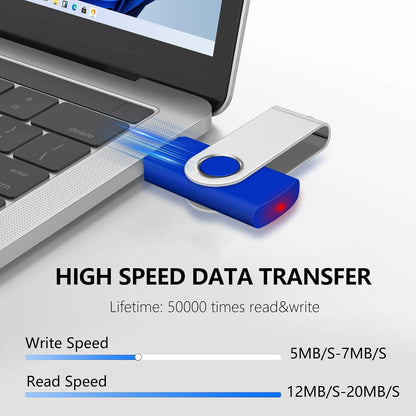 32GB Flash Drive,  Pack of 10 USB2.0 USB Drive with Keychain Lanyard