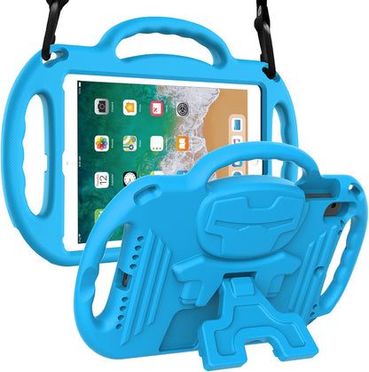 Kids Case for Ipad 5Th/6Th Generation (9.7 Inch, 2017/2018), Air 1 & Air 2 & Pro 9.7" Case with Shoulder Strap Handle Stand, Blue