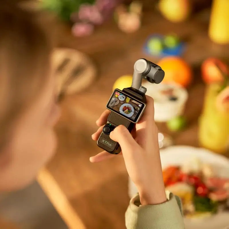 Xtra Muse Vlogging Camera Recorder - 1'' CMOS 4K/120Fps Digital Camera, 3-Axis Handheld Stabilizer, Fast Focusing, Face/Object Tracking, Micro SD Compatible, Pocket Video Camcorder for Content Creators, Pocket Camera